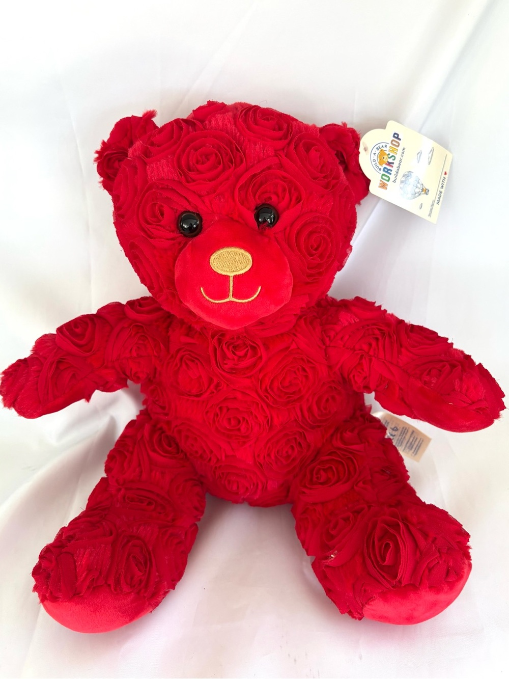NWT Build A Bear Red Roses Bear 14" 2020 Valentine Love Rose Bear